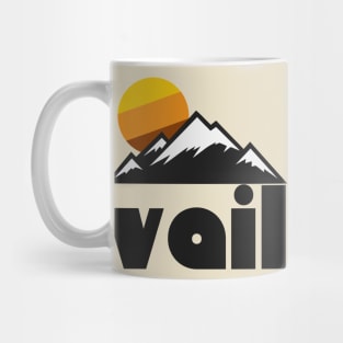 Retro Vail Colorado ))(( Tourist Souvenir Travel Design Mug